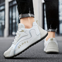 Comfy Men's Casual Shoes - Breathable Fabric Uppers, Non-slip Soles, Lace-up Closure, Perfect for Walking, Driving, All Seasons