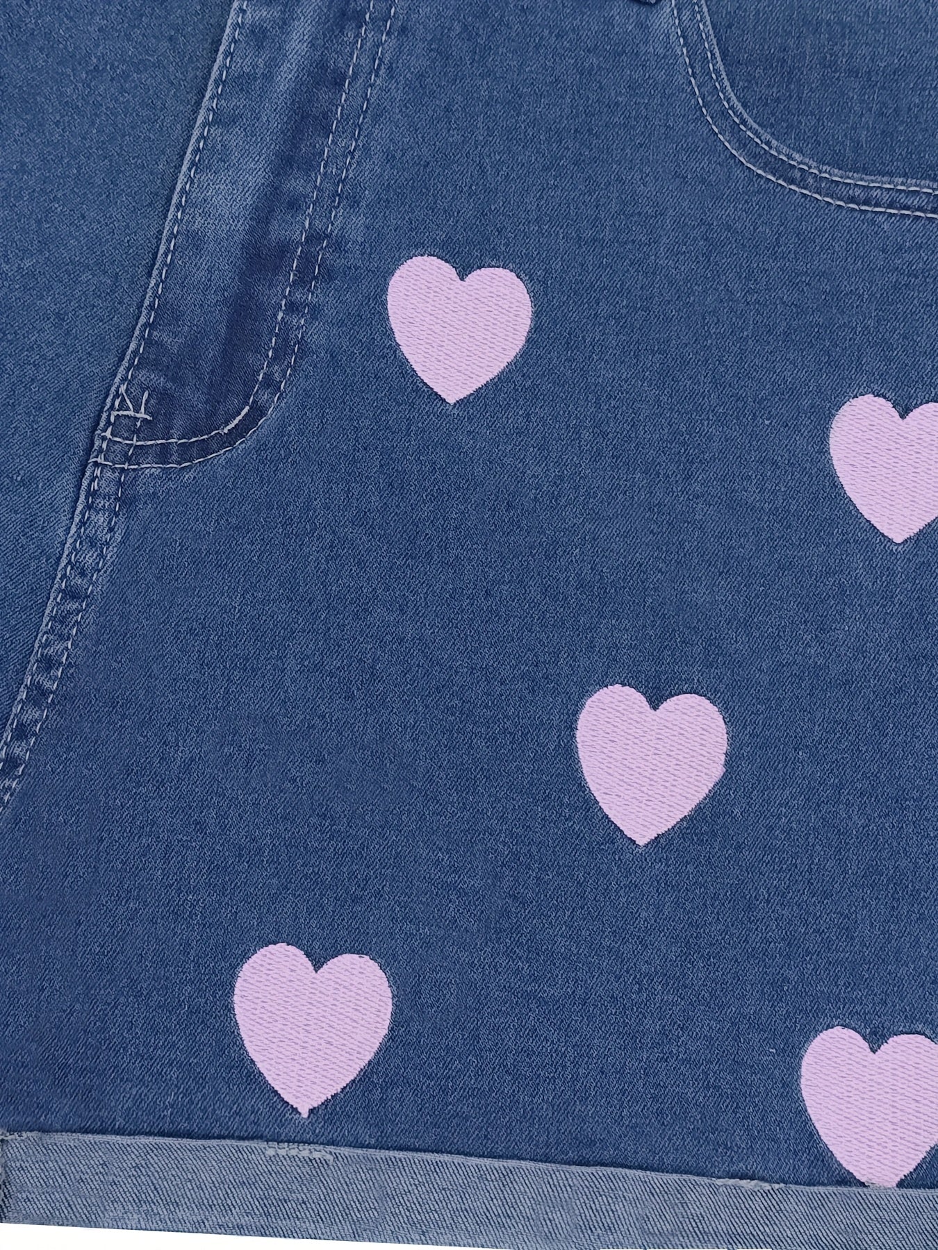 [High Waisted] Denim Shorts | High Waisted | Embroidered | Comfortable | Summer