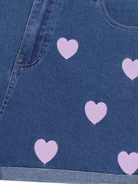 [High Waisted] Denim Shorts | High Waisted | Embroidered | Comfortable | Summer
