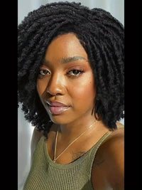 Dreadlock Wig Short Braided Wigs For Women And Man Afro Bob Black Crochet Twist Hair Dreadlocks Wigs Synthetic Wig Layered Breathable Faux Locs Braids Afro Wigs For Women