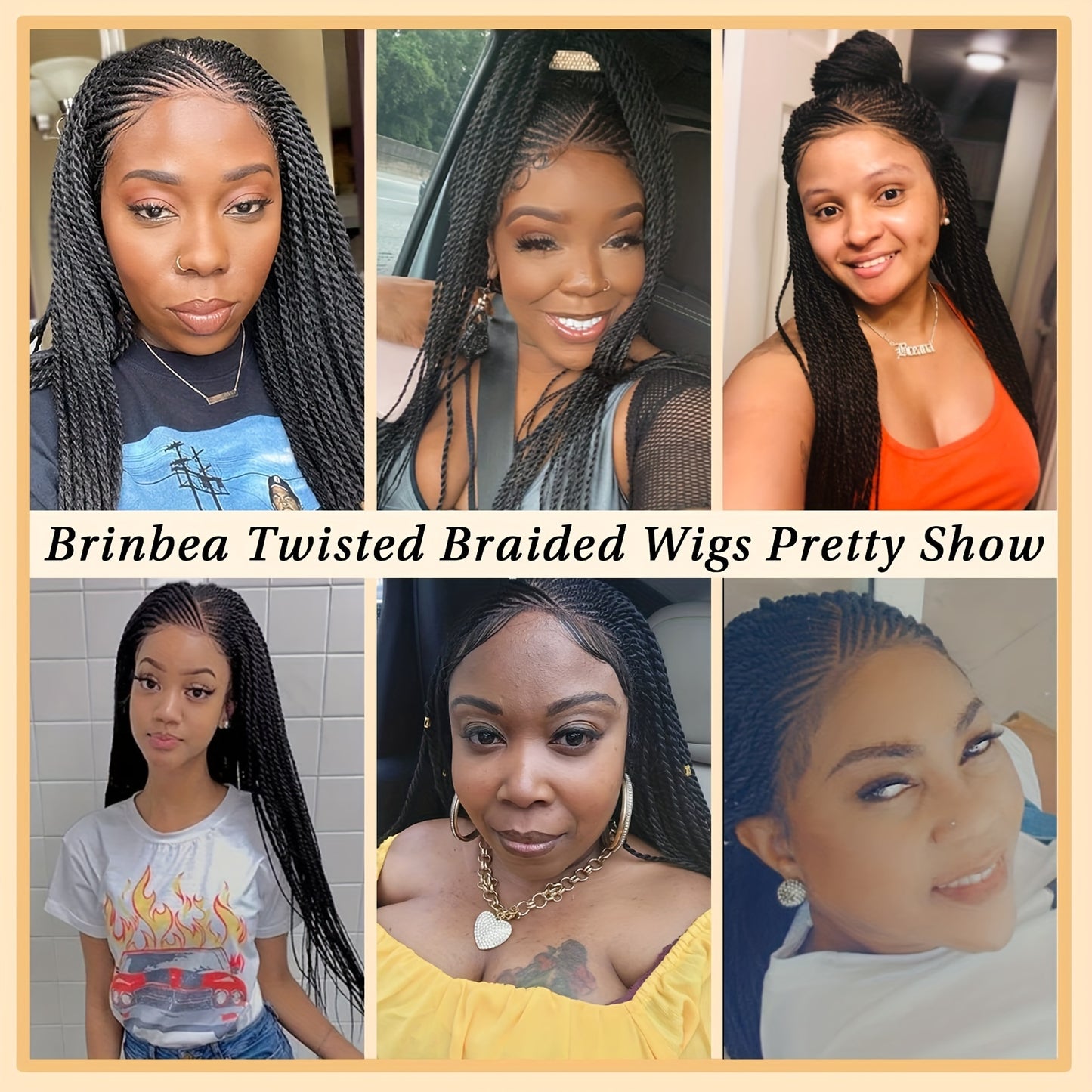 Chic Lace Front Braided Wig For Women - 180% Density, Synthetic Twist Box Braids With Youngsters Hair, Straight Texture, 13X6 Cap