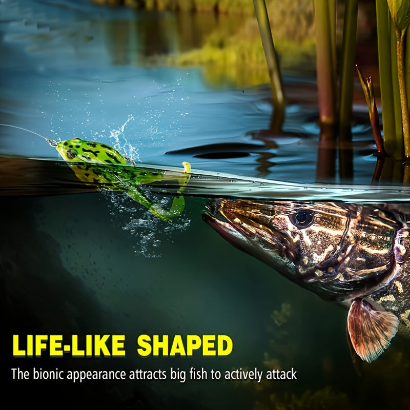 1pc ANFS Frog Leg Lure Fishing Reel - Soft Artificial Fish Bait with Multi-Color Options (Green, Brown, Black, Orange) for Bass & Panfish, Durable Plastic Design for Year-Round Fishing, Fishing Lure, Bass Fishing Lure, Realis