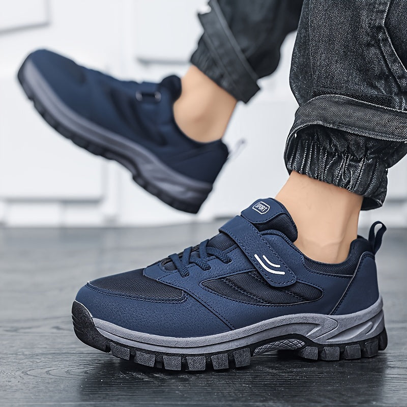 [Comfortable Casual Shoes] Breathable Men's Casual Shoes - Soft Sole, Elastic Shoelaces, Non Slip, Comfortable, Durable Walking Shoes