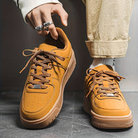 Men's Skate Shoes With Good Grip, Breathable Lace-up Sneakers, Men's Footwear