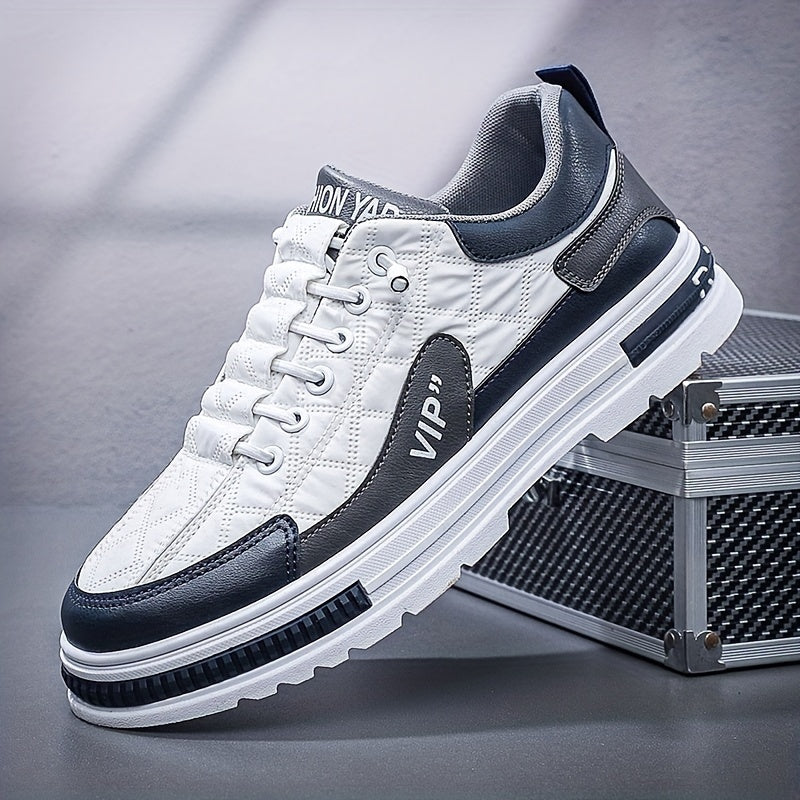 [Colour Block Skateboard Shoes] Men's Chic Street Style Colour Block Skateboard Shoes, Comfy Non Slip Casual Sneakers For Men's Outdoor Activities, Men's Footwear