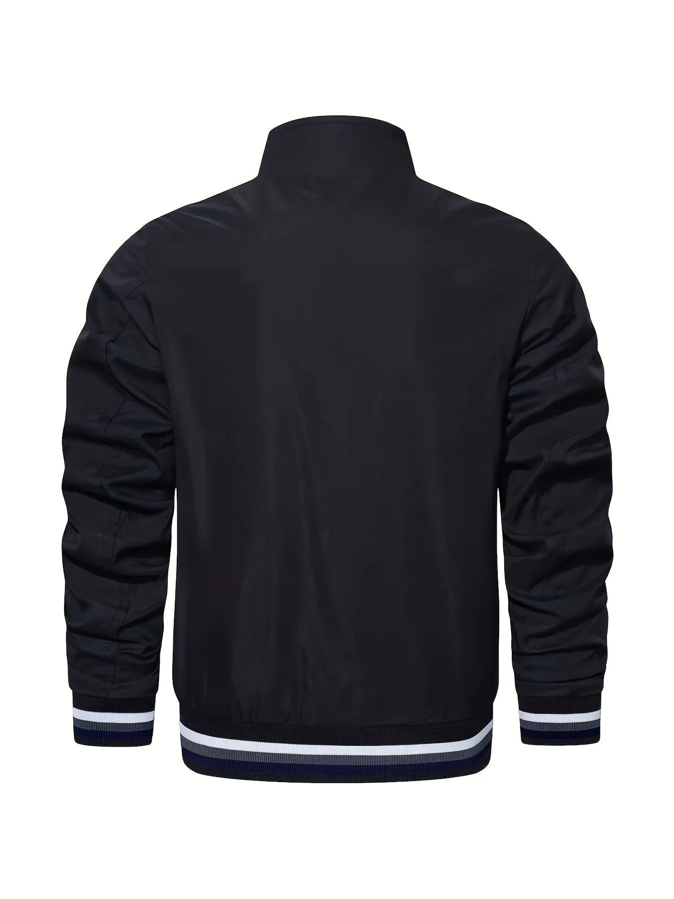 Men's Casual Baseball Jacket Coat Regular Fit College Hipster Windbreaker For Spring Autumn