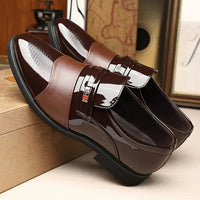 Stylish Men's Dress Shoes - Fashionable PU Upper Slip-On Shoes for Business, Office, Parties, and Weddings - Comfortable, Breathable, and Durable