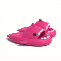Comfy Shark Cartoon Slides - Unisex Slippers with Soft Wear-Resistant Soles for Casual Summer Outdoor Beach Wear - Breathable, Lightweight, and Easy to Clean