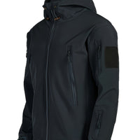 Warm Fleece Hooded Windbreaker Jacket, Men's Casual Zip Up Jacket Coat For Fall Winter Outdoor Hiking Camping Cycling