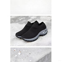 [Air Cushion Sole Sneakers] Lightweight Mesh Women's Air Cushion Sole Chunky Sneakers - Low Top Running Shoes - Women's Footwear