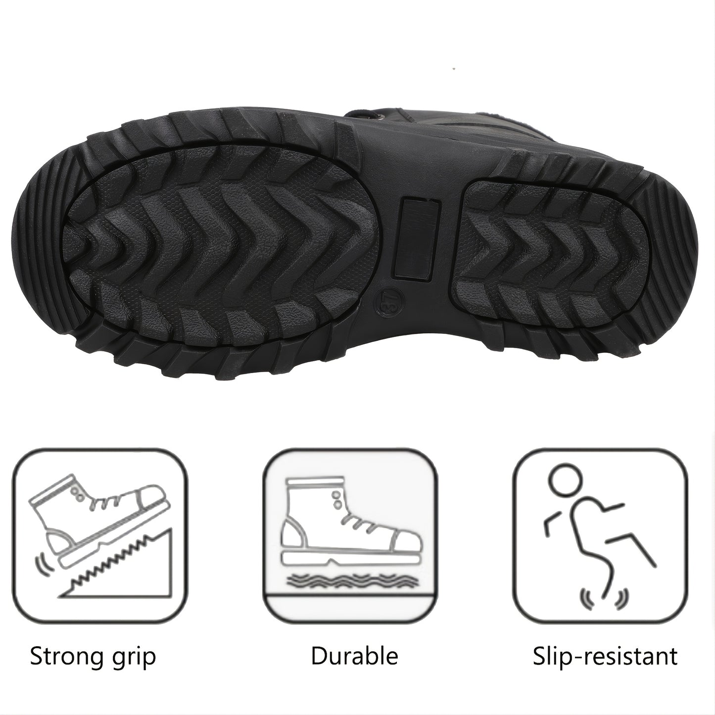 Warm Fleece Men's Snow Boots, Anti-skid Durable Comfortable Boots For Hiking Trekking Climbing