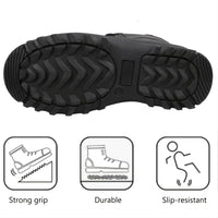 Warm Fleece Men's Snow Boots, Anti-skid Durable Comfortable Boots For Hiking Trekking Climbing