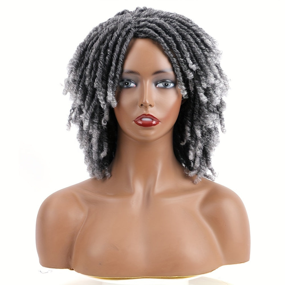 Dreadlock Wig Short Braided Wigs For Women And Man Afro Bob Black Crochet Twist Hair Dreadlocks Wigs Synthetic Wig Layered Breathable Faux Locs Braids Afro Wigs For Women