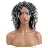 Dreadlock Wig Short Braided Wigs For Women And Man Afro Bob Black Crochet Twist Hair Dreadlocks Wigs Synthetic Wig Layered Breathable Faux Locs Braids Afro Wigs For Women