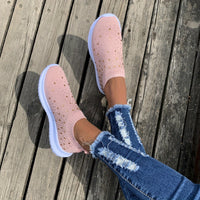[Breathable Sneakers] Lightweight Breathable Women's Colorblock Mesh Platform Sneakers | Low Top Lace Up Shoes
