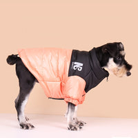 Thick Padded Winter Warm Dog Coat, Reflective Letter Graphic Jacket With Zip Up For Cold Seasons