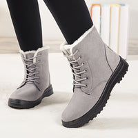 [Winter Snow Boots] Slip-Resistant & Plush Lined Women's Winter Snow Boots | PU Sole, Lace-Up Closure, Cushioned Insole - Cold Weather Boots for Everyday & Formal Outfits - Extended Sizes up to US Women's 44 (EU 43) - Black B