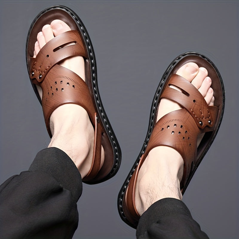 Lightweight Quick-Drying Men's Non-Slip Sandals, Comfy Beach Shoes for Summer