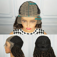 Braids Wig Curly Braids Wig Synthetic Lace Wig Beginners Friendly Heat Resistant Wig For Women