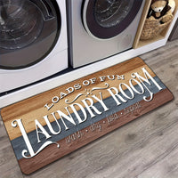 1pc Non Slip Laundry Room High Quality Runner Rug, Decor Non-Skid Comfort Standing Mat Machine Washable Text Design Laundry Mat, Floor Mats & Matting for Kitchen, Porch, Bathroom, Hotel, Commercial Laundry Rooms, And Home