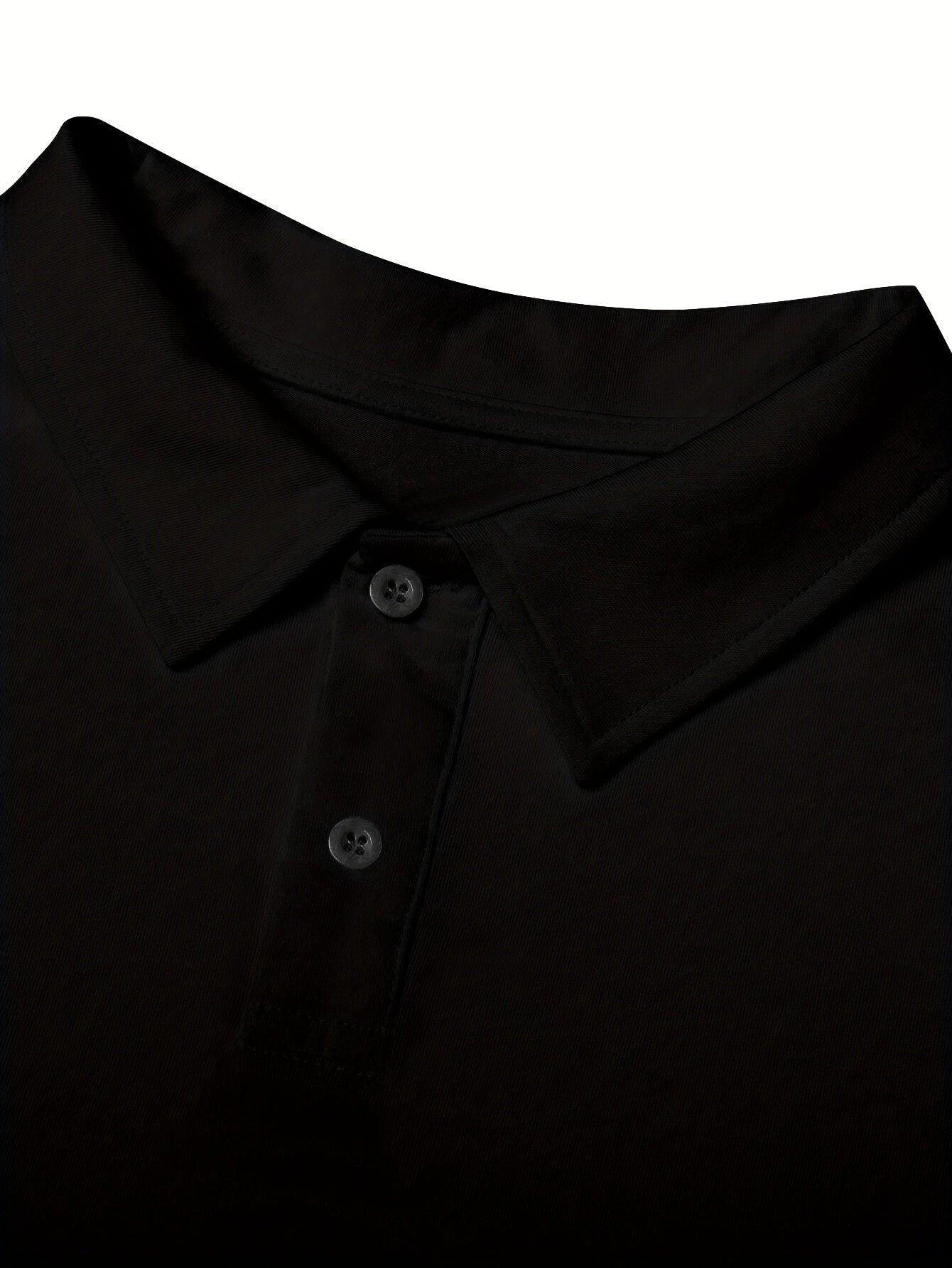 Classic Fit, Men's Casual Shirt with Chest Pocket - Breathable, Stretch Fabric for Golf & Tennis - Solid Color, Short Sleeve, Button Detail