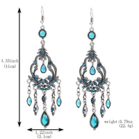 Elegant Vintage Textured Water Drop Earrings | Chic & Lightweight Longline Design | Sophisticated Fashion Accessory