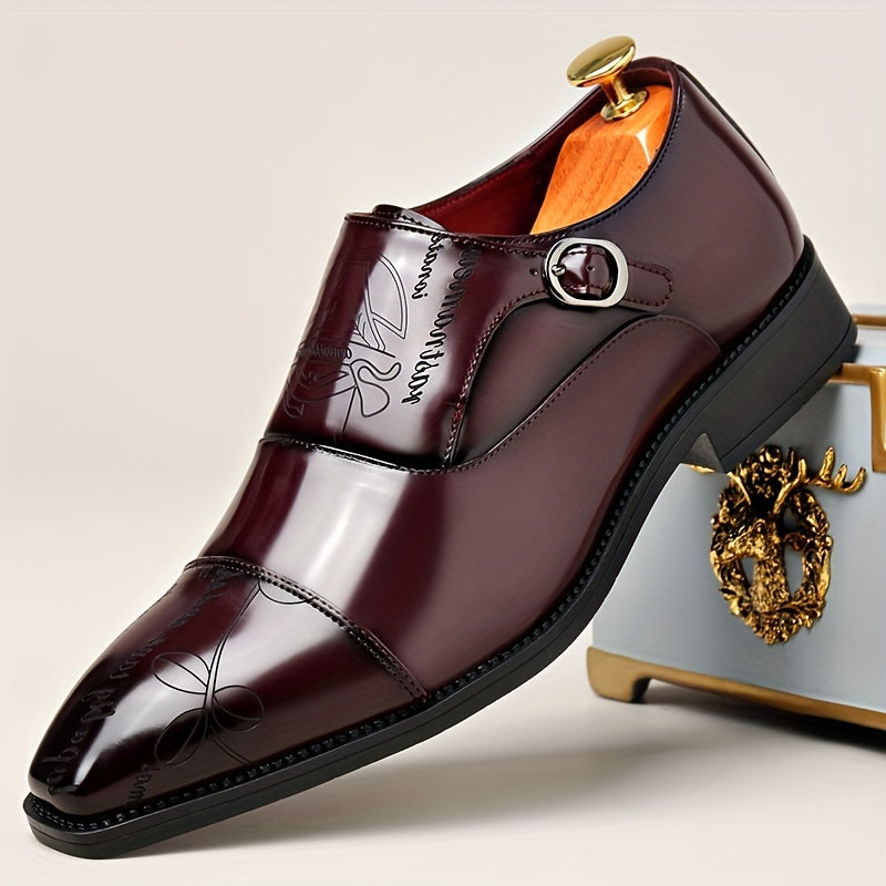Fashionable Large Size Men'S Casual Shoes with Buckle Design, Beautiful And Elegant, Unique Pattern, Can Be Worn in All Seasons