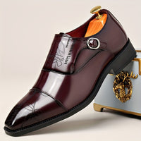 Fashionable Large Size Men'S Casual Shoes with Buckle Design, Beautiful And Elegant, Unique Pattern, Can Be Worn in All Seasons