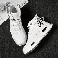 Men's Easily Wiped Clean Skate Shoes With Good Grip, High Top Trainers Fashion Sneakers Breathable Lace-up Outdoor Shoes, Men's Footwear