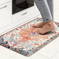 Kitchen Mat, 1/2 Inch Thick Anti Fatigue Kitchen Rugs and Mats Cushioned Kitchen Floor Mat Non-Skid Kitchen Mats for Standing Desk Office Sink 17.3"x39", White