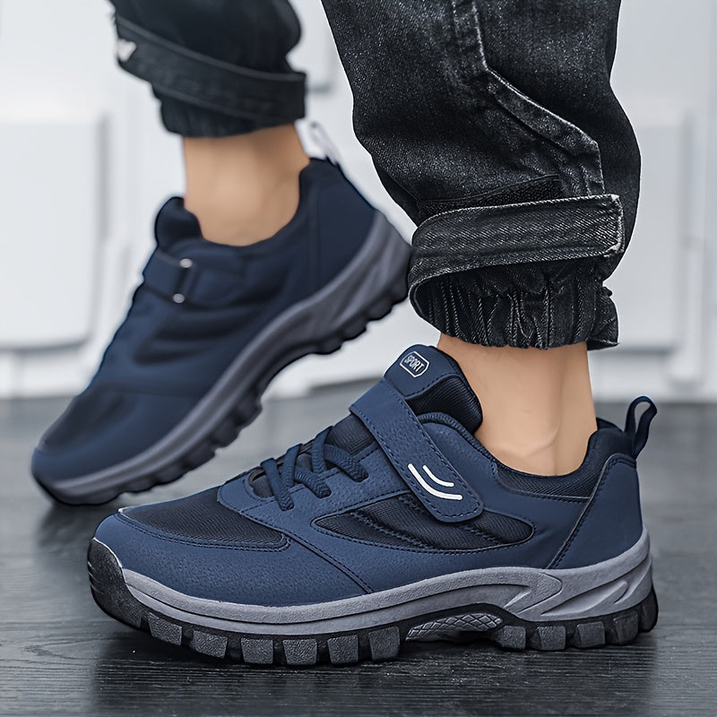 [Comfortable Casual Shoes] Breathable Men's Casual Shoes - Soft Sole, Elastic Shoelaces, Non Slip, Comfortable, Durable Walking Shoes