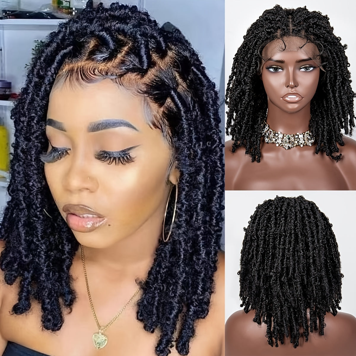 Heat Resistant Butterfly Locs Crochet Wig for Women - Soft and Stylish Synthetic Hair Braids