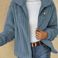 Women's Luxurious Fuzzy Coat - Toasty Elegance, Chic Open Front Design, Long Sleeve Comfort, Versatile for Casual & Formal Occasions - Cozy Fashion Outerwear