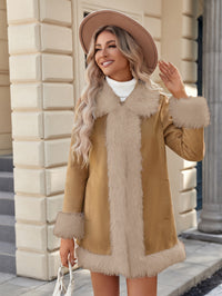 Super-Soft Glamorous Faux Fur Solid Coat - Stylish Long Sleeve Thermal Wear for All-Season Warmth - Perfect Womens Clothing for Fall & Winter