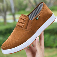 Comfy Tai Chi Kung Fu Slip-On Shoes - Men's Canvas Shoes with Non-Slip Durable Rubber Sole, Breathable Canvas Upper, and Soft Insoles for Comfortable Walking and Martial Arts Training - Ideal for Men's Footwear and Fitness En
