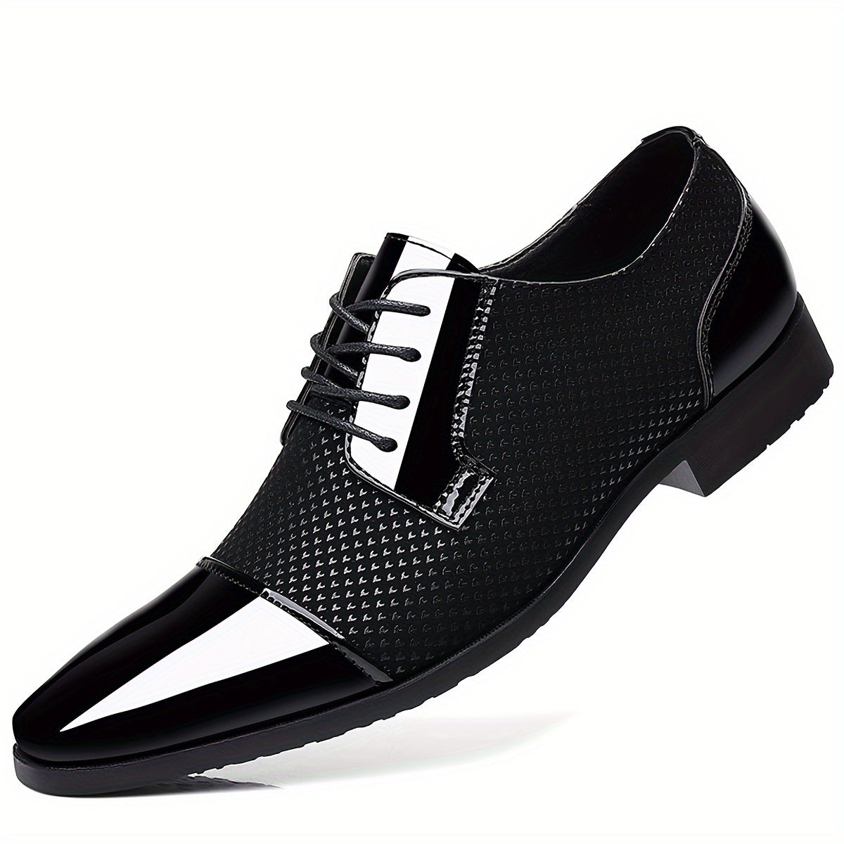 Men'S Dress Shoes Classic Lace-Up Formal Oxfords Modern Tuxedo Business Casual Scale Pattern Comfort Formal Shoes for Men Father'S Day Gift