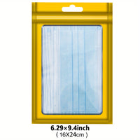 [Holographic Zipper Lock Bags] 100-Pack Holographic Zipper Lock Resealable Bags | Moisture-Proof Aluminum Foil Polyester Film Flat Transparent Window Pouch for Electronics/Jewelry/Cosmetics Organization, 4 Size Options, Non-f