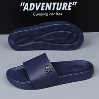 Men's Solid Colour Simple Style Open Toe Breathable Slippers, Comfy Non Slip Casual Soft Sole Slides, Men's Footwear