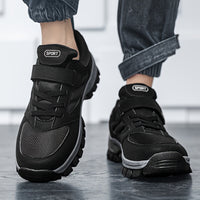 [Comfortable Casual Shoes] Breathable Men's Casual Shoes - Soft Sole, Elastic Shoelaces, Non Slip, Comfortable, Durable Walking Shoes