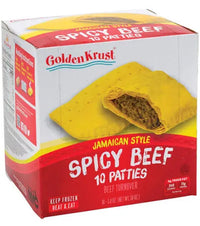 Golden Krust Jamaican Style Spicy Chicken, Jamaican Style Spicy Beef, 50 oz, 10 count and Coco Bread, 8-Pack