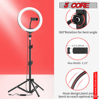 8" / 10" LED TIK Tok Ring Light with Tripod Stand Phone Holder Ringlight Stand for Makeup Tiktok Live Zoom Halo Light 5 Core RL8/ RL10