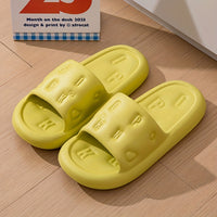 Men's Trendy Letter Print Open Toe Breathable Slippers, Comfy Non Slip Casual Soft Sole EVA Slides, Men's Footwear