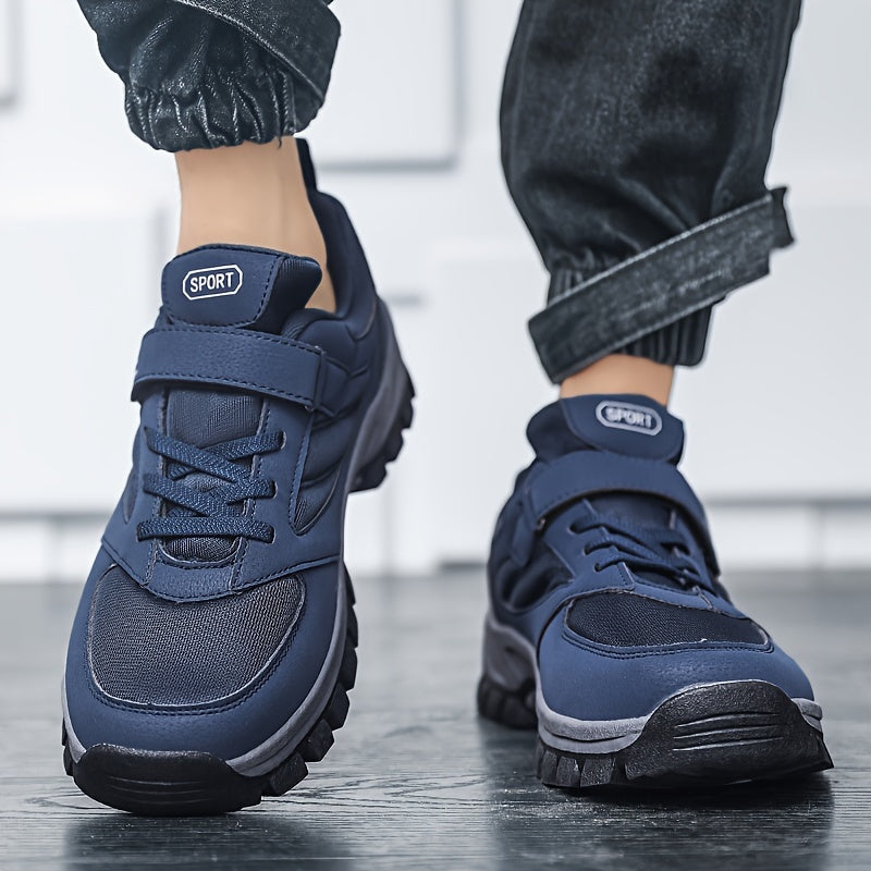 [Comfortable Casual Shoes] Breathable Men's Casual Shoes - Soft Sole, Elastic Shoelaces, Non Slip, Comfortable, Durable Walking Shoes