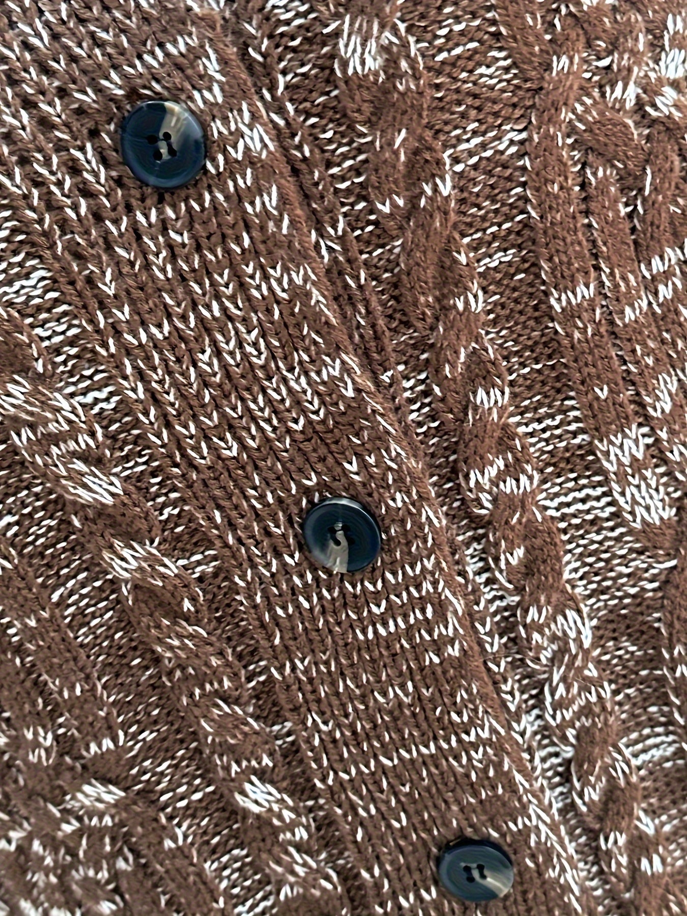 Women's Cable Knit Hooded Cardigan with Buttons and Pockets - Cozy Long Sleeve Sweater Coat for Casual Wear