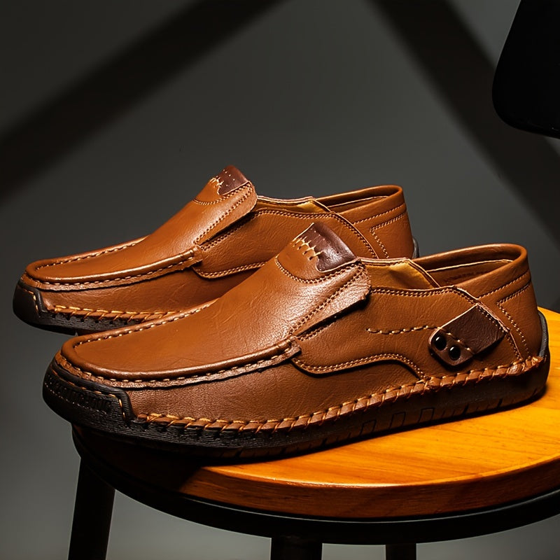 Men's Casual Shoes Fall One Step Lazy Large Business Casual Soft Sole Bean Shoes Dad Men's Shoes