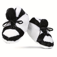 Men's Fuzzy Lace Up Thermal Home Shoes, Comfy Non Slip Casual Funny Indoor Shoes, Men's Footwear