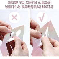 [Holographic Zipper Lock Bags] 100-Pack Holographic Zipper Lock Resealable Bags | Moisture-Proof Aluminum Foil Polyester Film Flat Transparent Window Pouch for Electronics/Jewelry/Cosmetics Organization, 4 Size Options, Non-f