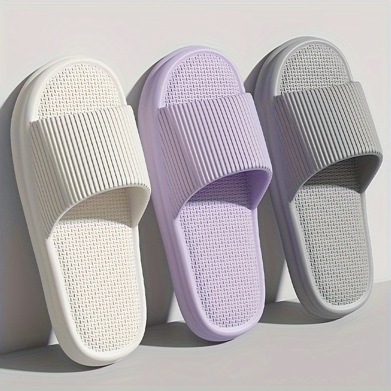 Comfortable EVA Soft Soled Slippers, Non-slip Couple Indoor Home Shower Sandals for Men and Women, Easy to Clean Flip Flops