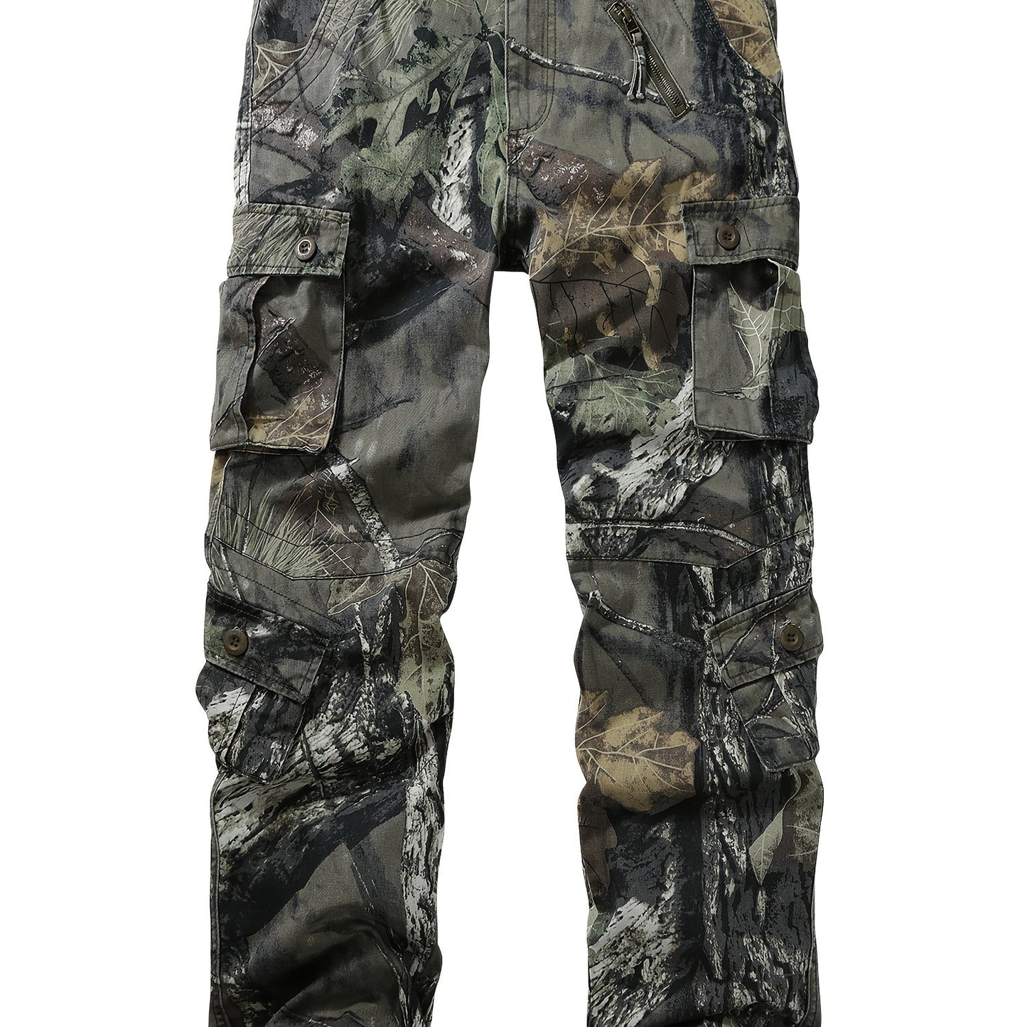Mens Trendy Camouflage Cargo Pants - Durable & Comfortable with Spacious Flap Pockets - Perfect for Outdoor, Work & Streetwear - Hiphop Inspired Loose Fit Style