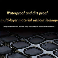 4pcs Car Floor Mats Waterproof PU Leather Universal Car Mats, Simple Design for Men And Women Car Interior Accessories